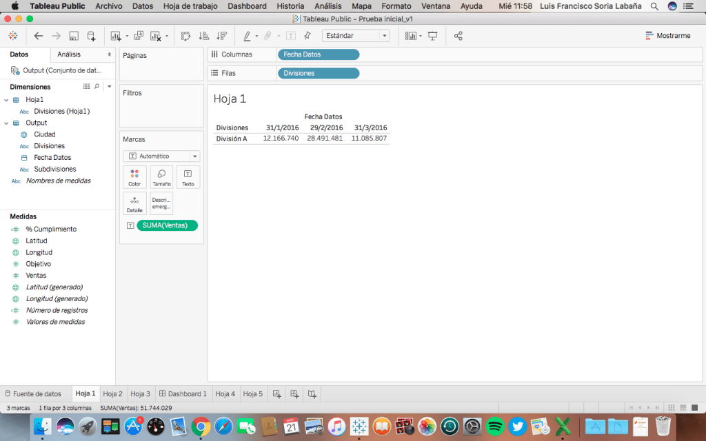 Como relacionar tablas en Tableau Public