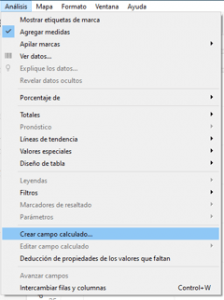 Crear Campo Calculado Tableau 1