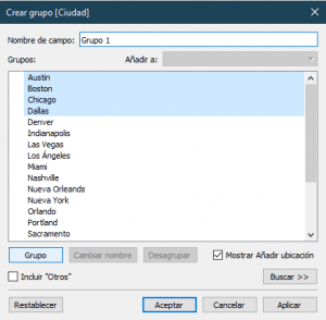 Crear Grupo Visual Tableau 2