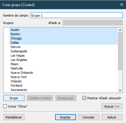 Crear Grupo Visual Tableau 2