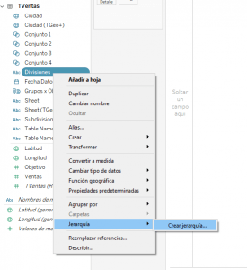 Crear Jerarquías en Tableau 2